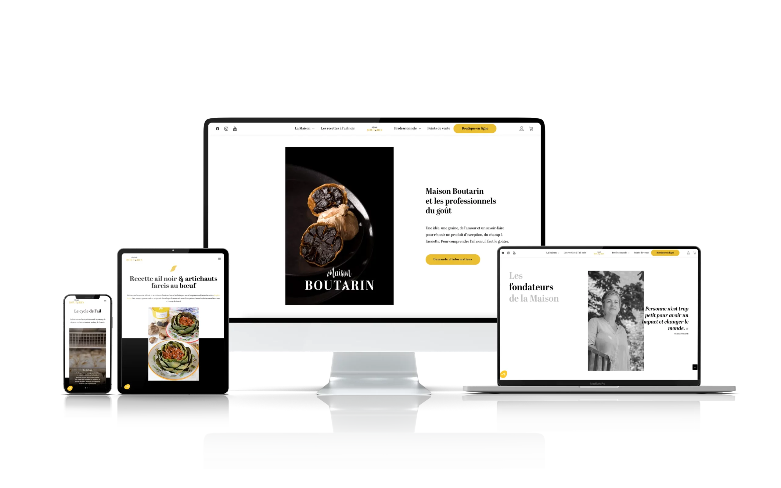 creation site internet pour Maison Boutarin