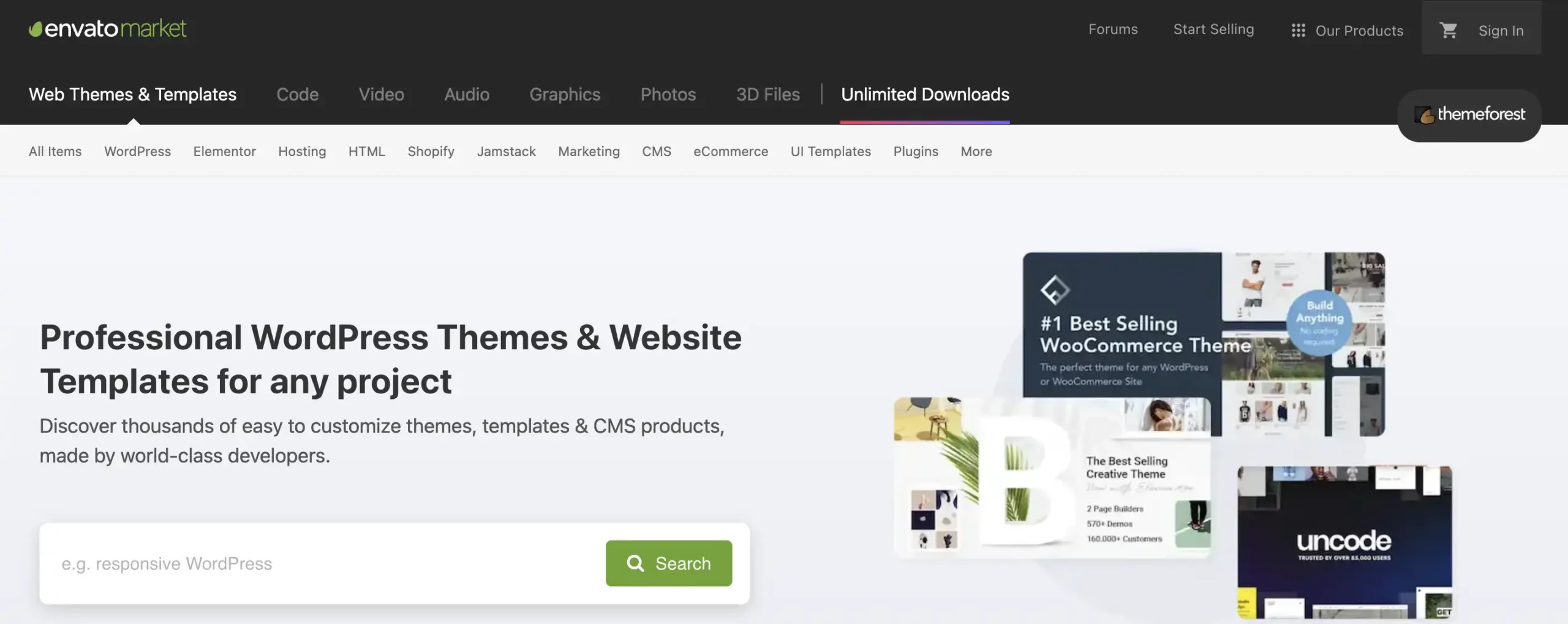 Themeforest site internet