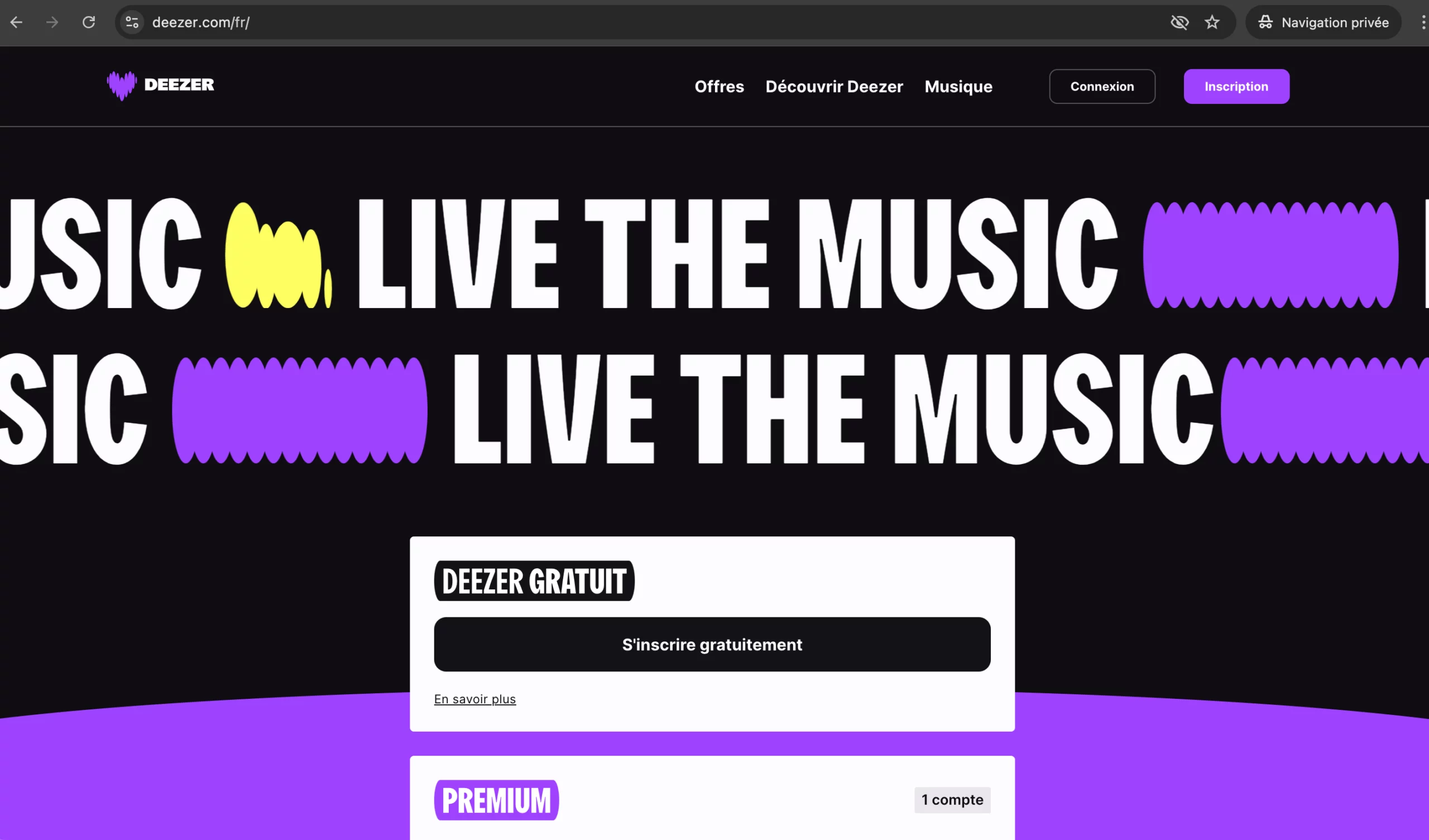 refonte site internet deezer