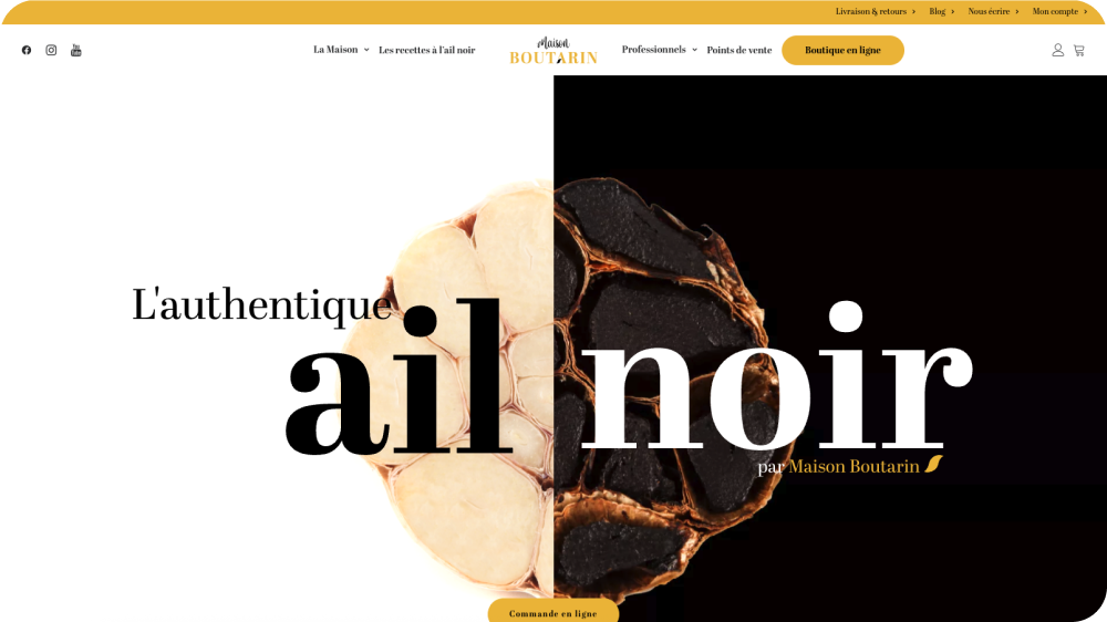 Refonte de site internet pour Maison Boutarin