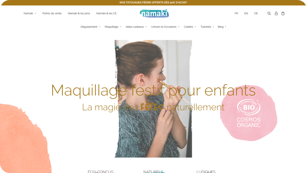 Refonte de site internet pour Namaki